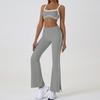 Women's Slim Fit Color Block Yoga Suit - Naked Feeling Outdoor Sportswear Set