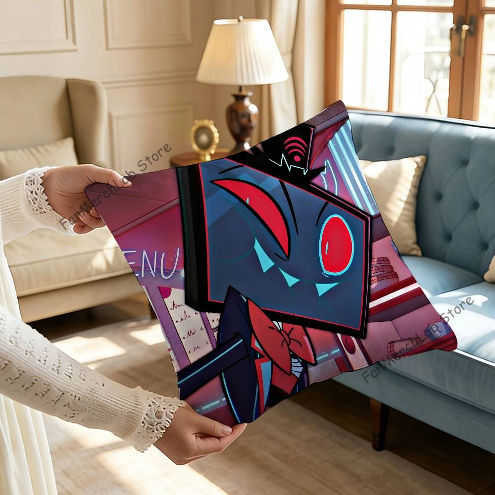 

Anime HHelluva VVox Pillowcase Pillowslip Cushion Plush Boys Girls Cartoon Anime Kawaii Decoration Kids Birthday Cute Gifts 30x30cm