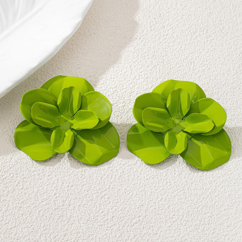 ZA elegant flower designer temperament earrings simple personality exaggerated trend ear jewelry