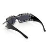 Rhinestone Chain Punk Sunglasses Retro Lightweight Trendy Sunglasses Cool UV Protective Streetwear Party Shades