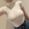 T-shirt Sexy Picante de Gola Alta Emagrecedora Dongdaemun Coreana