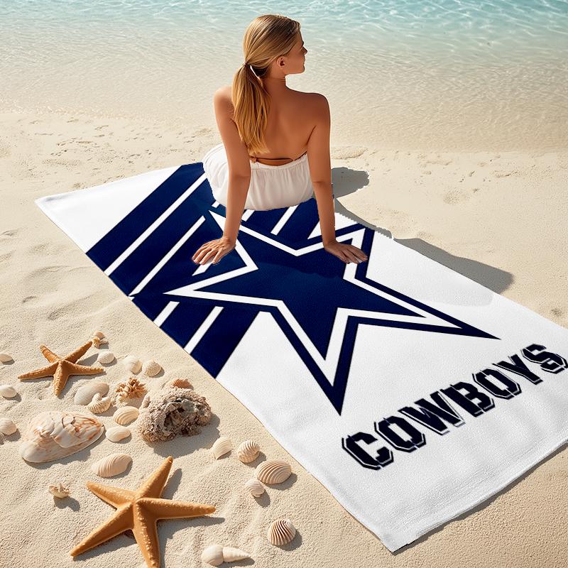 1 Stück Dallas Cowboys Strandtuch, Bequem und Dick, und Schwimm-/Bade-/Picknick-/Campingtuch, Geeignet für Strand am Meer