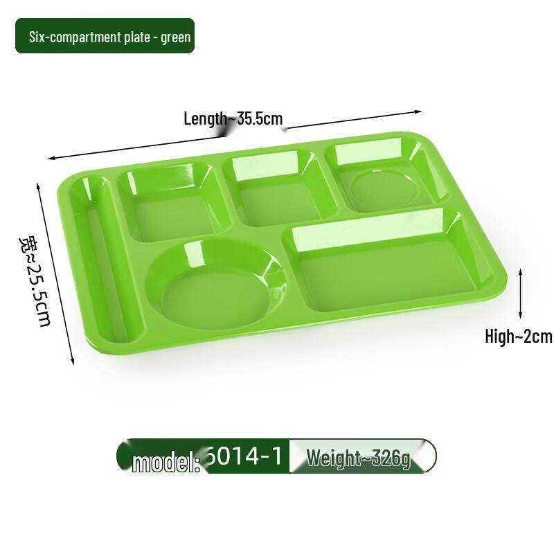 Commercial Melamine 4-Compartment Food Tray