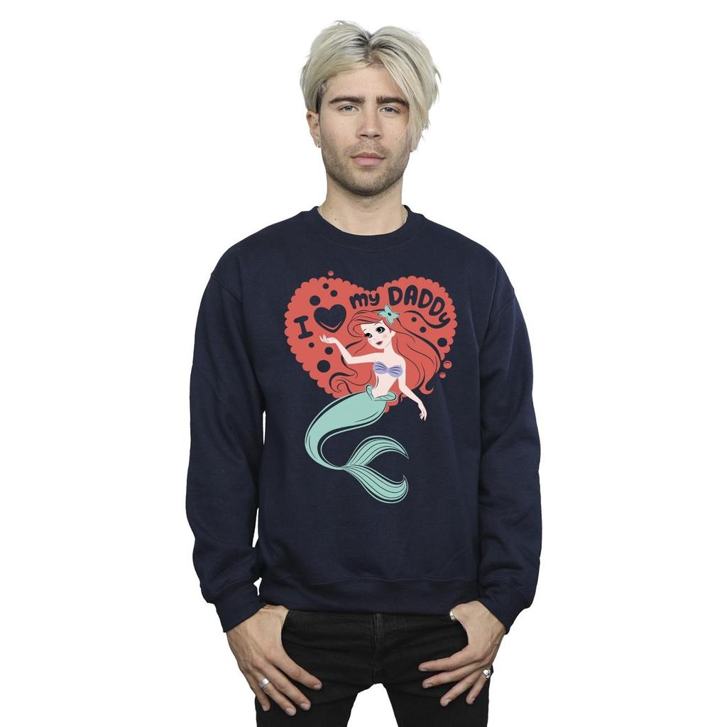 Disney Mens The Little Mermaid Love Daddy Sweatshirt