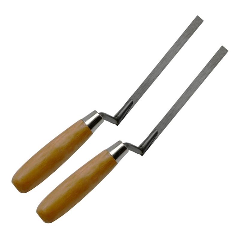 

2Pcs Tuck Pointers Tuck Pointing Trowel with Wood Handle Mortar Repair Tool Tuck Pointing Tool Brick Trowel Tool Grout 1