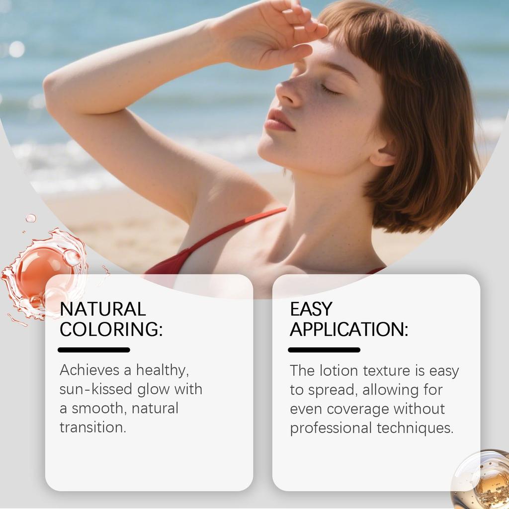 EELHOE Moisturizing Body Black Cream Gentle and Uniform Coloring Natural Translating Bronze Skin Cream