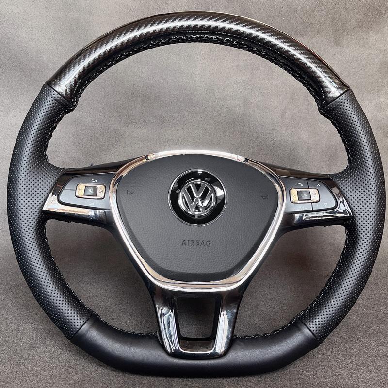 

Ручна вишивка Шкіряна обкладинка на кермо кольору персикового дерева Для Volkswagen VW Golf 7 Mk7 Touran Up Новий Passat B8 Tiguan style 5