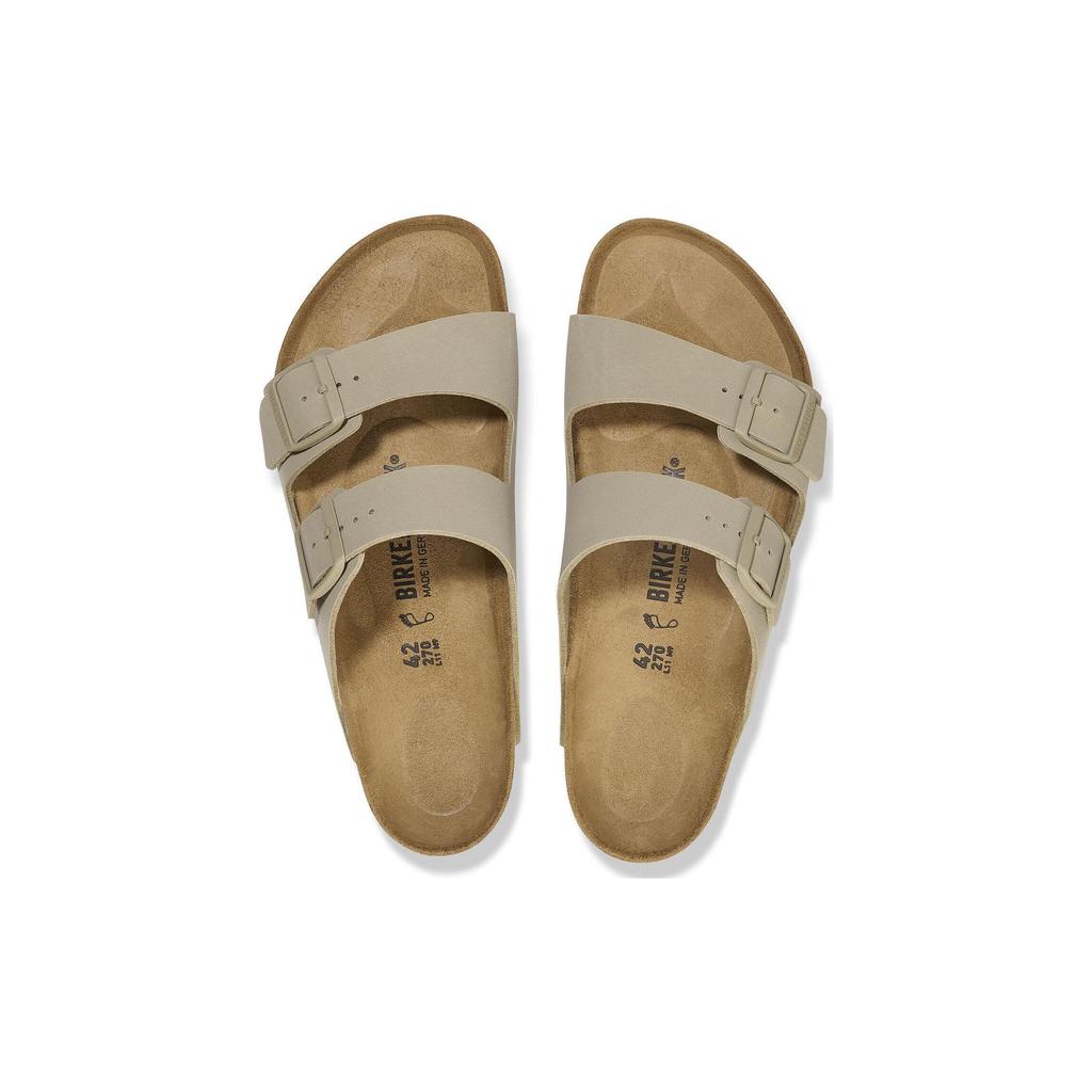 Birkenstock Leather Fashion Versatile Slide Sandals Unisex Sandals Khaki 1027697