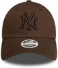 New Era 9forty Deep Popular Free Women's Cap, Fit, Hat, 940, Yankees/Dodgers, Unisex, MLB, Women's (JP, Alphabet, Size, Brown) [Used]