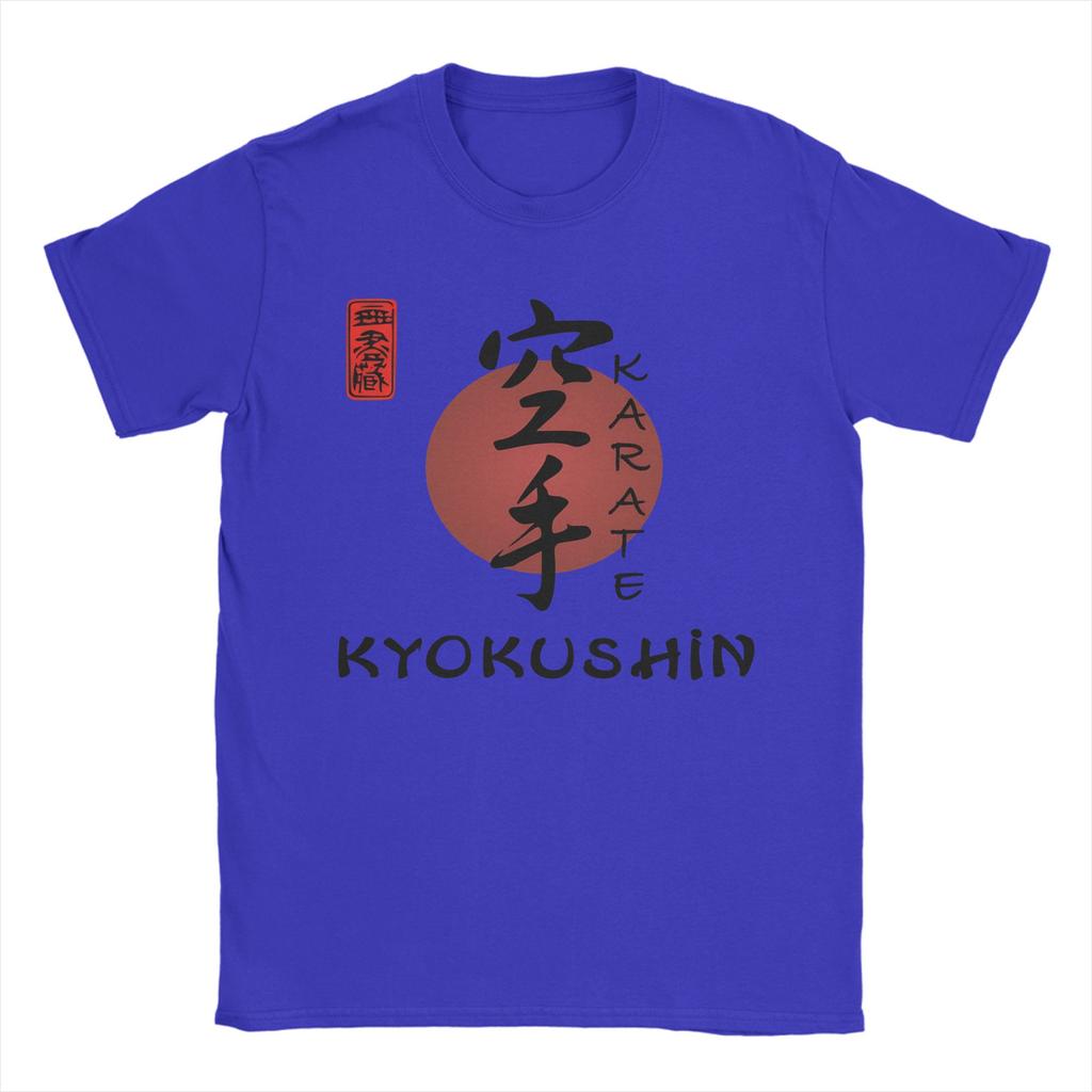 Men T Shirt Kyokushin Calligraphy Karate T Shirts Hipster  Summer Tees Vintage 100 Cotton Tops Gift Idea