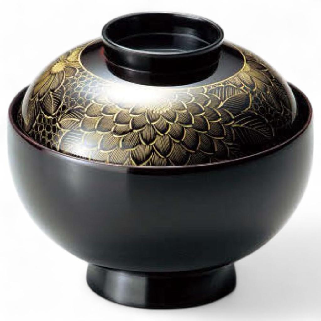 Lacquerware with Genuine Made in Japan J-kitchens Bowl, Wooden, Hand-painted, Lacquer, PID-526646,