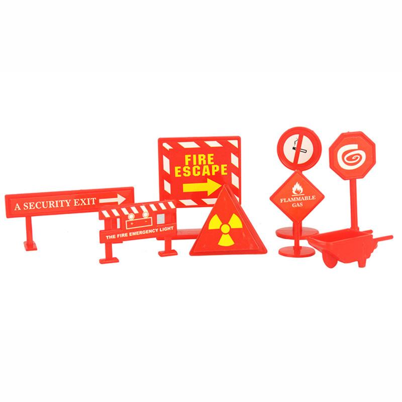 8 PCS Set Traffic Road Signs Toy Guide Post Children Traffic Toy Model