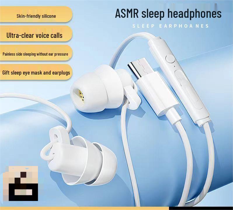 Wired In-Ear Sleep Headphones: Noise-Canceling, Soundproof, Comfortable for Side Sleepers and Learning