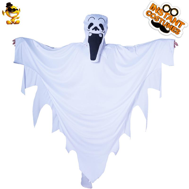 Halloween Adult Children's White Ghost Cosplay Party Costumes, Ghost Parent-Child Halloween Costumes