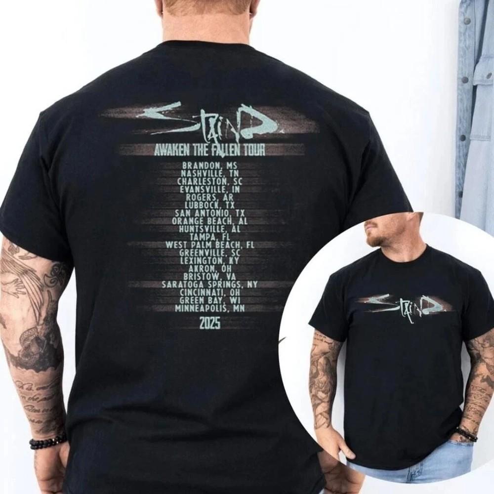 Staind Awaken The Fallen Tour 2025 T-shirt Gift For Fan Shirt Unisex T-Shirt S