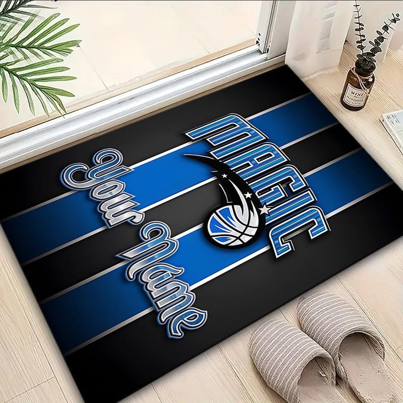 Custom Name Rug Orlando basketball Team Area Rug Suitable for Indoor And Outdoor,Carpets for Homes, Offices,Living Rooms,Home Decor,Christmas Gift