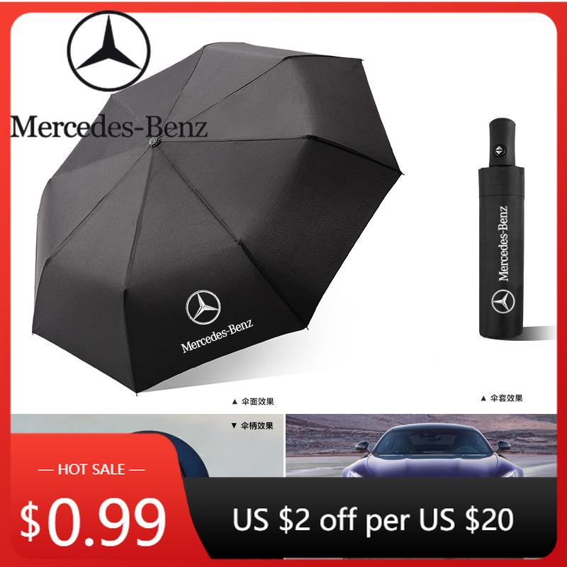 Adesivo per Auto Caldo Ombrello per Auto Pieghevole Automatico Antivento Parasole Per Mercedes Benz Classe A B C E S R V CLA GLA GLC GLK SLK W204