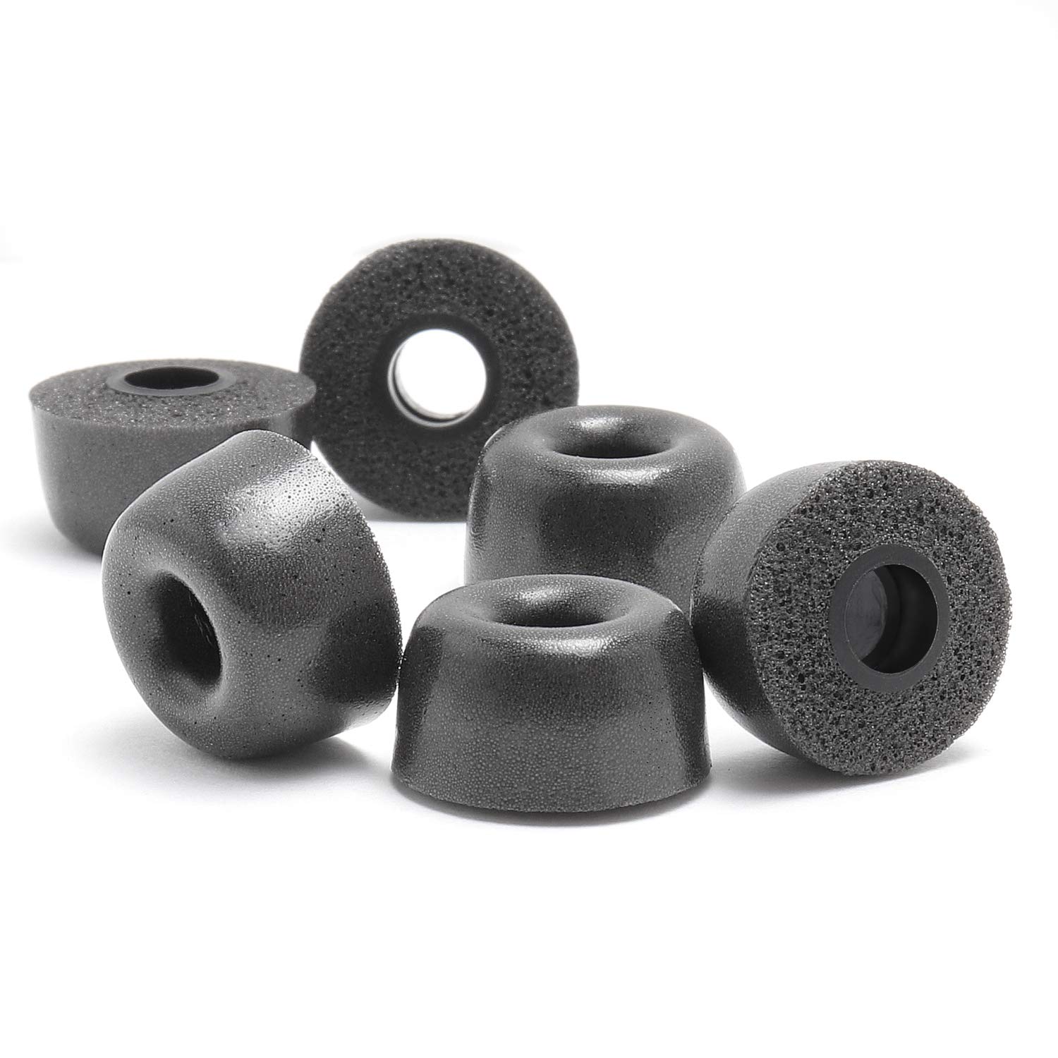 

FSC Memory Foam Urethane Length Compatible with Wireless Earphones Eartips, 6-Piece Set, Ultra-Short (M Size), чорний