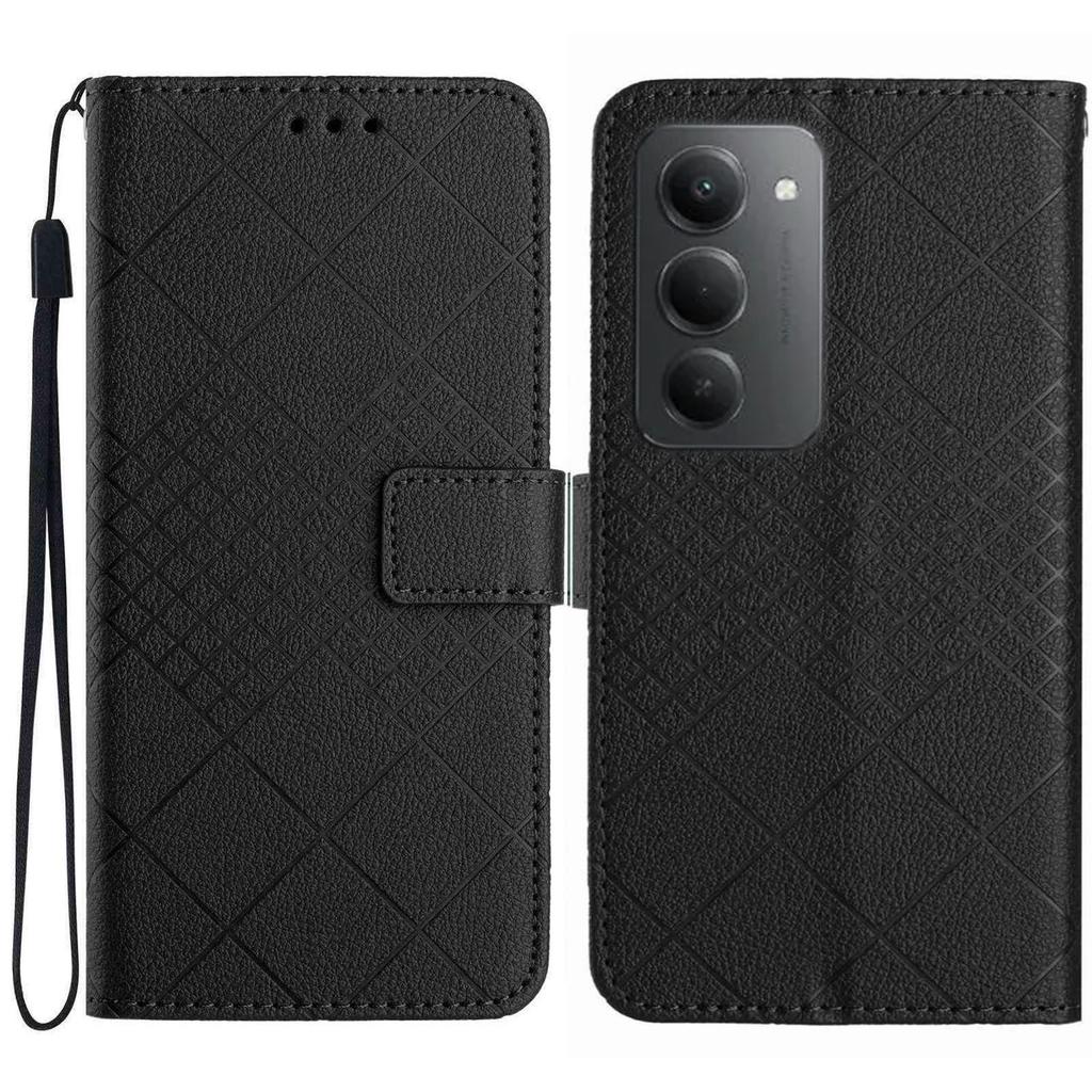 For Xiaomi Redmi 15 4G (EU) (171mm) Case Wallet Imprint PU Leather Flip Folio Phone Cover