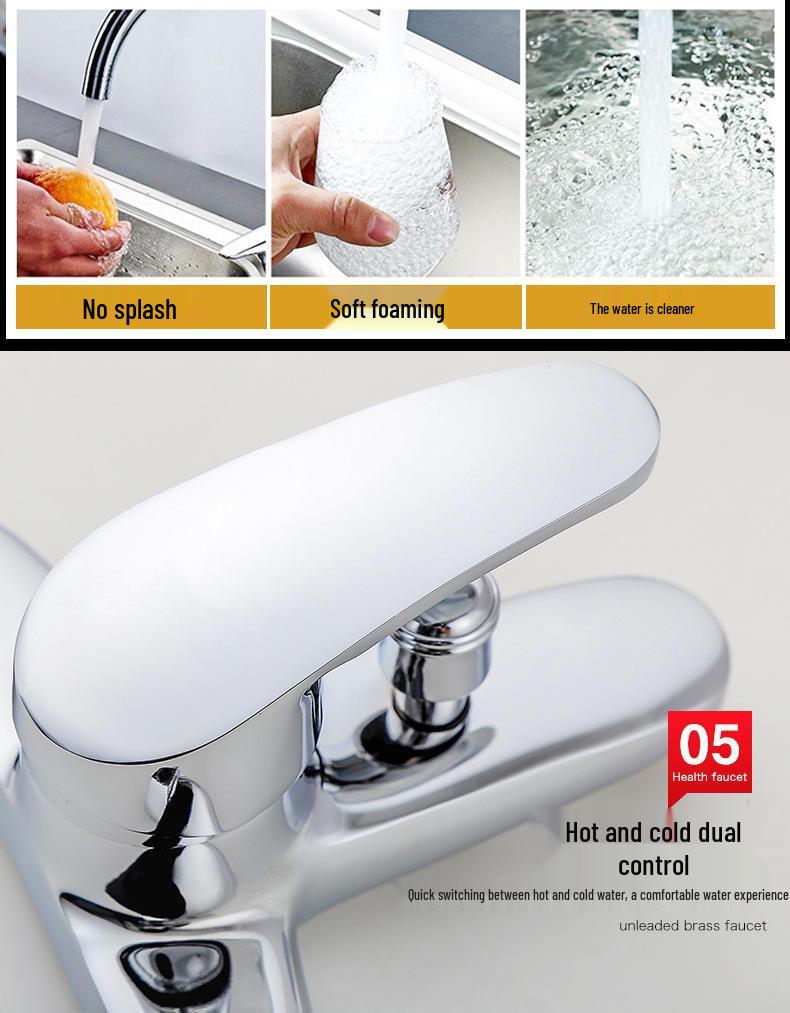 Hot and Cold Three-Piece Concealed Bathtub Shower Mixer Faucet