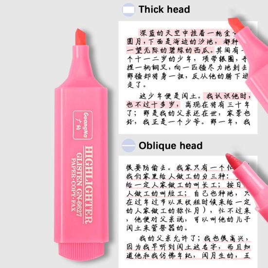 Highlighter Pen 8 Colors Smooth Writing Quick Low Saturation Marking Non-slip Handbook Drawing Marking Pen Stationery