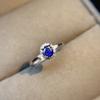 Open Ring Royal Blue Gemstone Adjustable Women Fashion Minimalist Jewelry