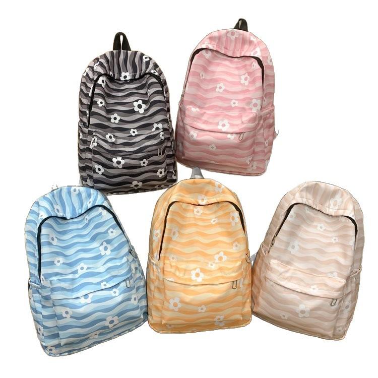 Schoolbag1011 Mori campus new high-value retro fashion versatile large-capacity casual three-dimensional striped backpack