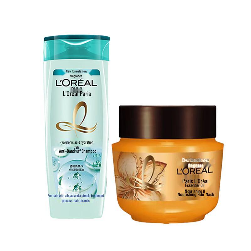 

L Oréal Hyaluronic Acid Hydrating Anti-Dandruff Shampoo & Essential Oil Hair Mask Set