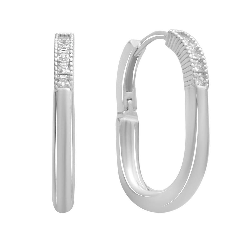 Silver Earrings with Cubic Zirkonia (2186175)