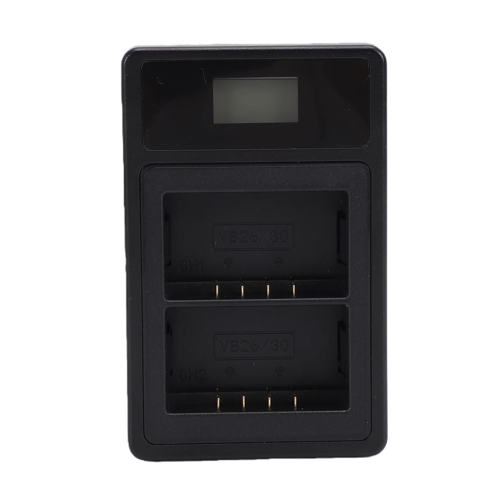 Camera Flash Charger Fit for VB26 VB26B VB30 Battery 5Wx2 Camera Flash Dual Battery Fast Charger with Smart Display