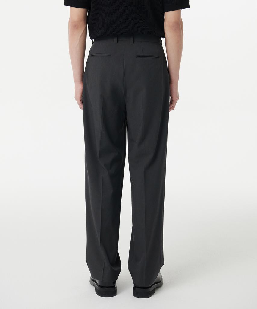 MUSINSA STANDARD Three-Puck Semi-Balloon Slacks [Gray]