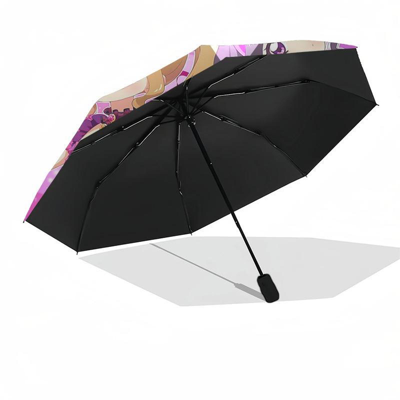 1pc Pretty Cure Outdoor Umbrella - Automatic Opening/Closing, Portable Tri-Fold Design with 8-Rib Iron Frame - Perfect Gift for Fans, Travelers, Daily