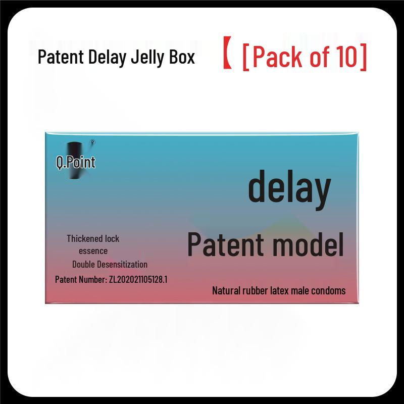 Q-point Hyaluronic Acid Smooth 0.01 Large Particle Long-lasting Delay Wolf Tooth Condoms