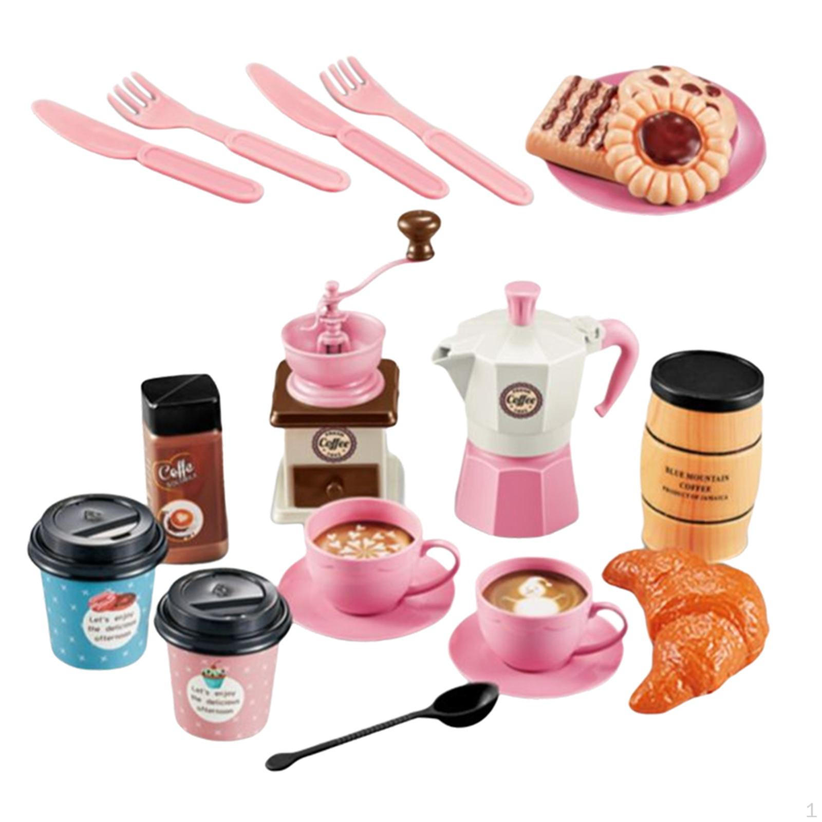 1 Set Pretend Play Dessert Accessories House Toyset Machine Interactive Toys Tea Party Toy for C