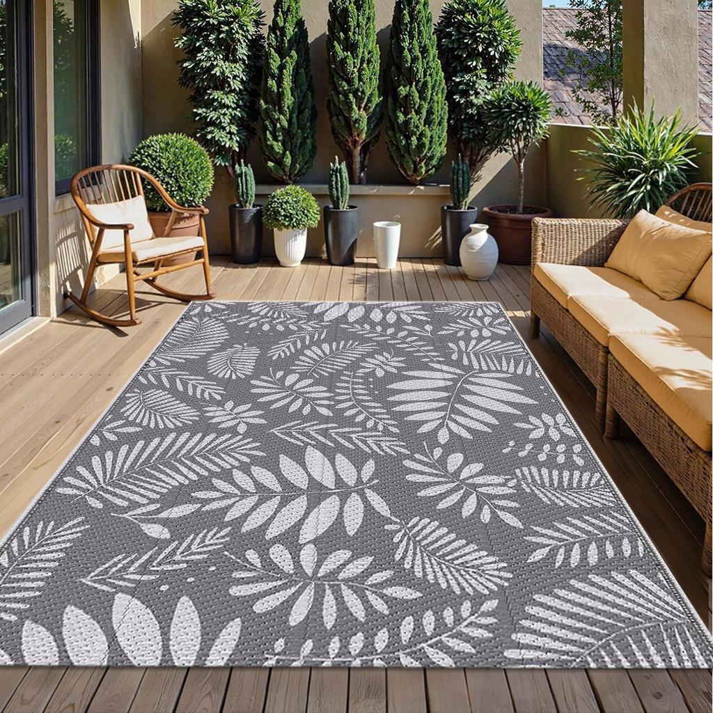 PP Plastic Tube Camping Carpet for Patio Outdoor Balcony Age Inhibiting Damp-proof Mat Motorhome Rugs Foldable Beach Floor Mats