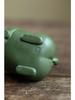 Yixing Zisha Green Horse Tea Pet Ornament for Wealth and Success