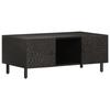 VidaXL Coffee Table, Side Table with Legs and Door, End Table with Storage, Living Room Furniture, Modern, Black Wood 356831