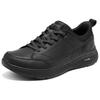 Skechers Casual Mixed Material Synthetic Leather Comfortable Durable Casual Shoes Men Shoes Black 205656-BBK