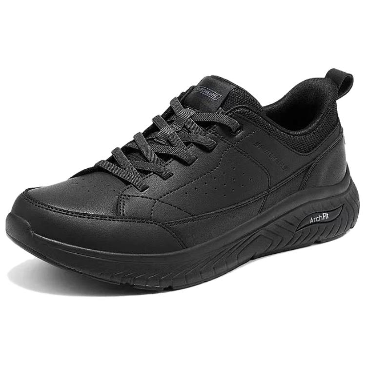 Skechers Casual Mixed Material Synthetic Leather Comfortable Durable Casual Shoes Men Shoes Black 205656-BBK