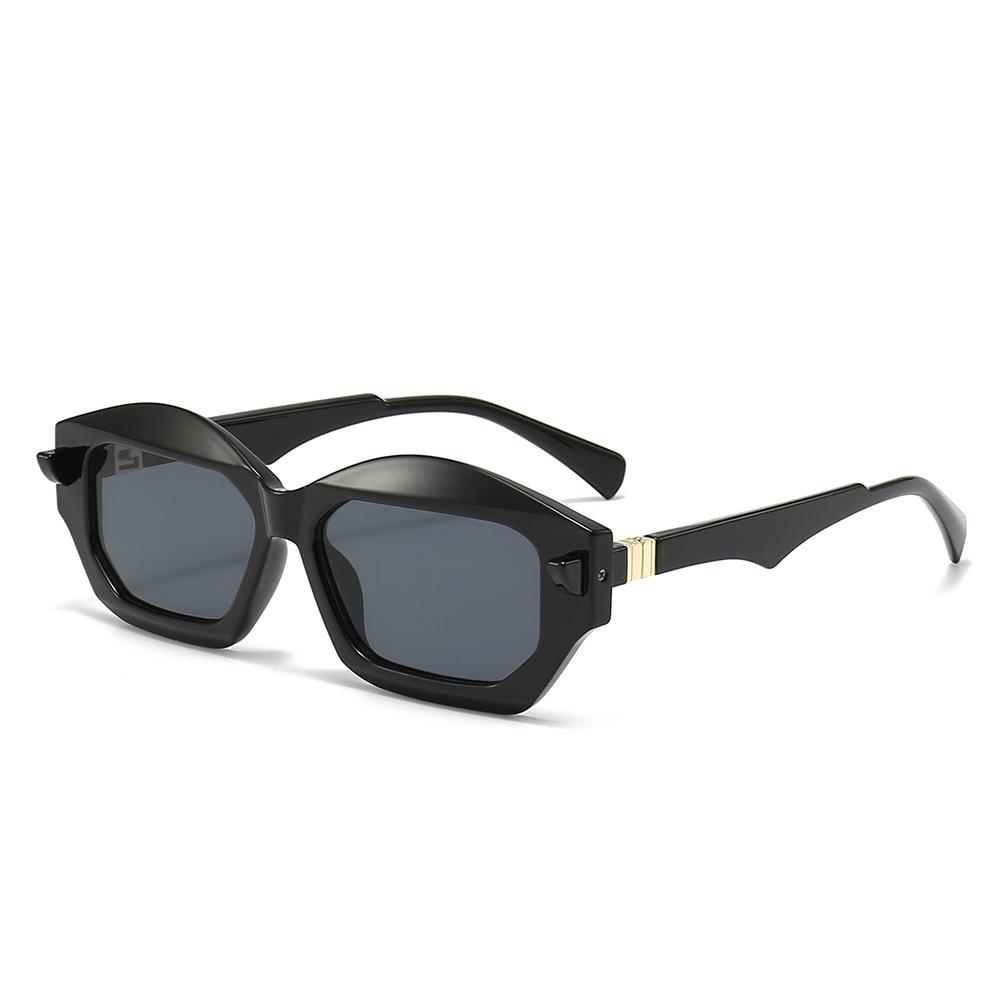 Unique Irregular Square Sunglasses Women Double Color Shades Retro Brand Designe Men Trending Rivets Gradient Sun Glasses UV400