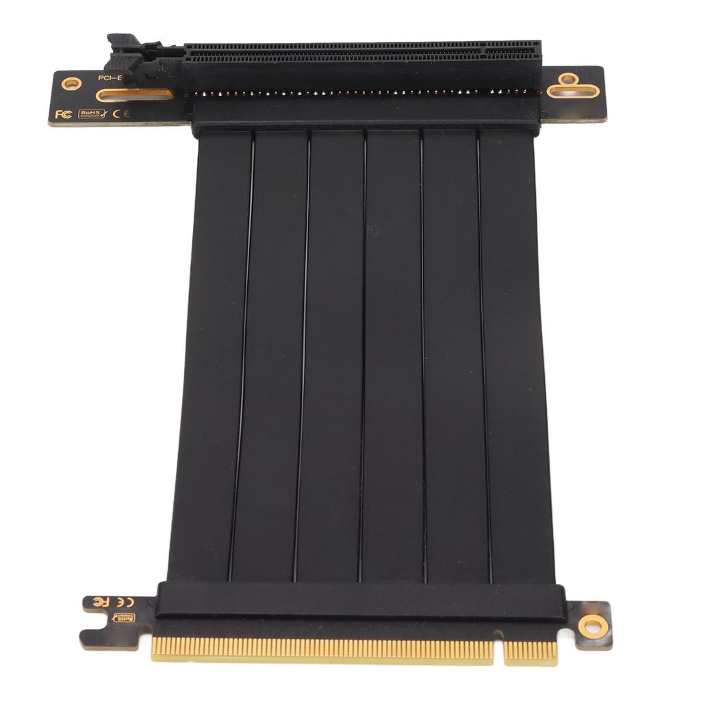 Graphics Card Extension Cable 15cm Good Stability Low Loss 128Gbps PCIE 3.0 X16 Extender Riser Cable