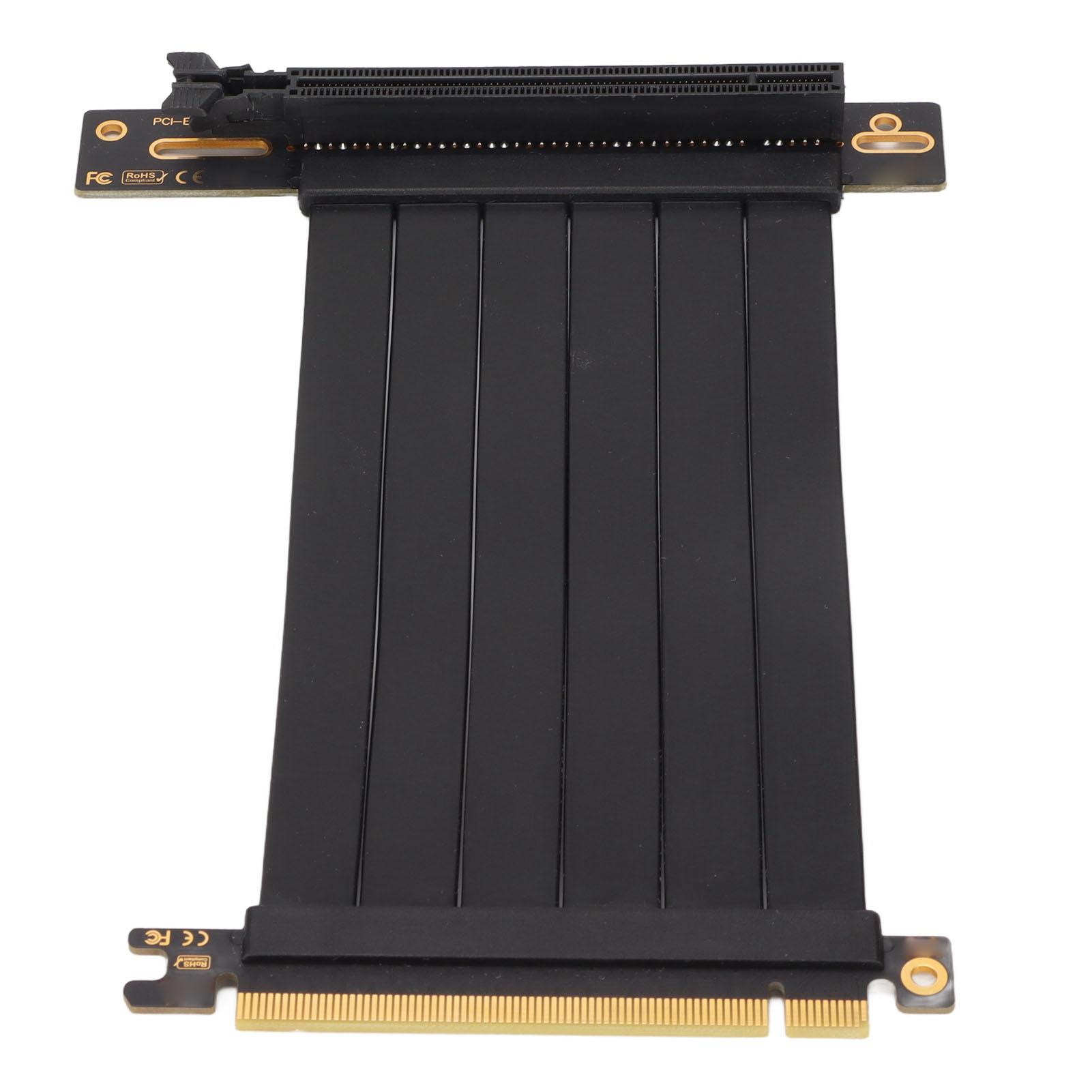 

Graphics Card Extension Cable 15cm Good Stability Low Loss 128Gbps PCIE 3.0 X16 Extender Riser Cable