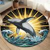 Marinelife Round Area Rug,Carpet Rug for Living Room Bedroom Sofa Playroom Decor,Non slip Floor Mat