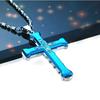 2024 Dark Knight Men's Diamond Cross Pendant Necklace