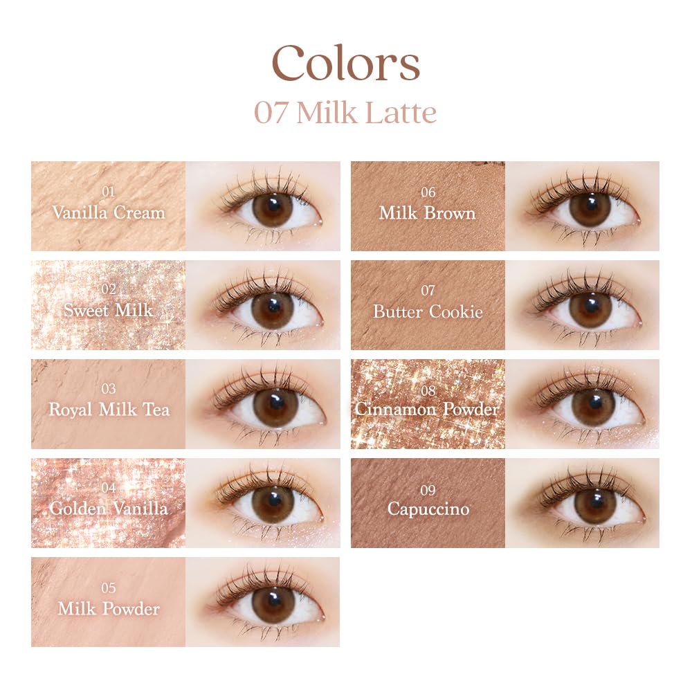 Dasique 07 Milk Latte Milk Latte Eyeshadow Palette "Official"