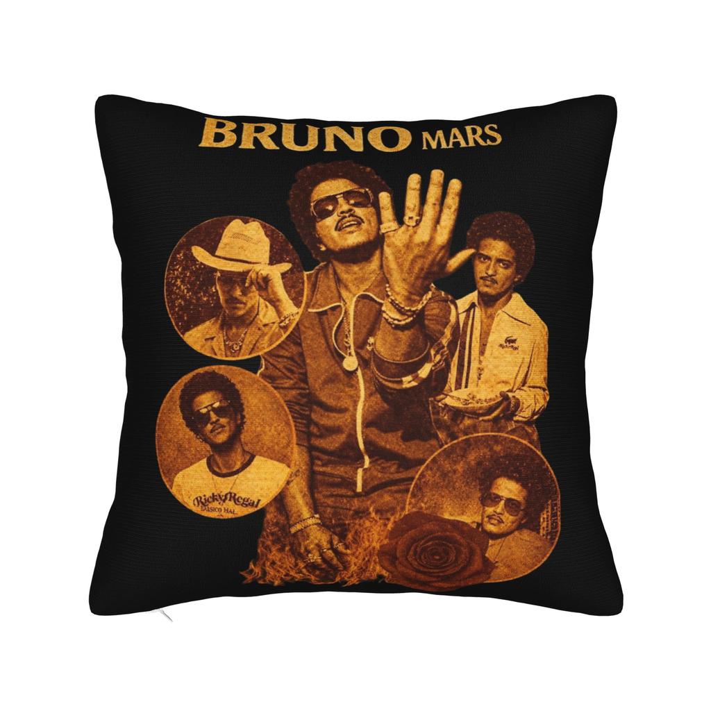 Dekorace na postel Bruno Mars The Romantic Tour 2026 Povlak na polštář Merch Potah na polštář se zipem Více velikostí