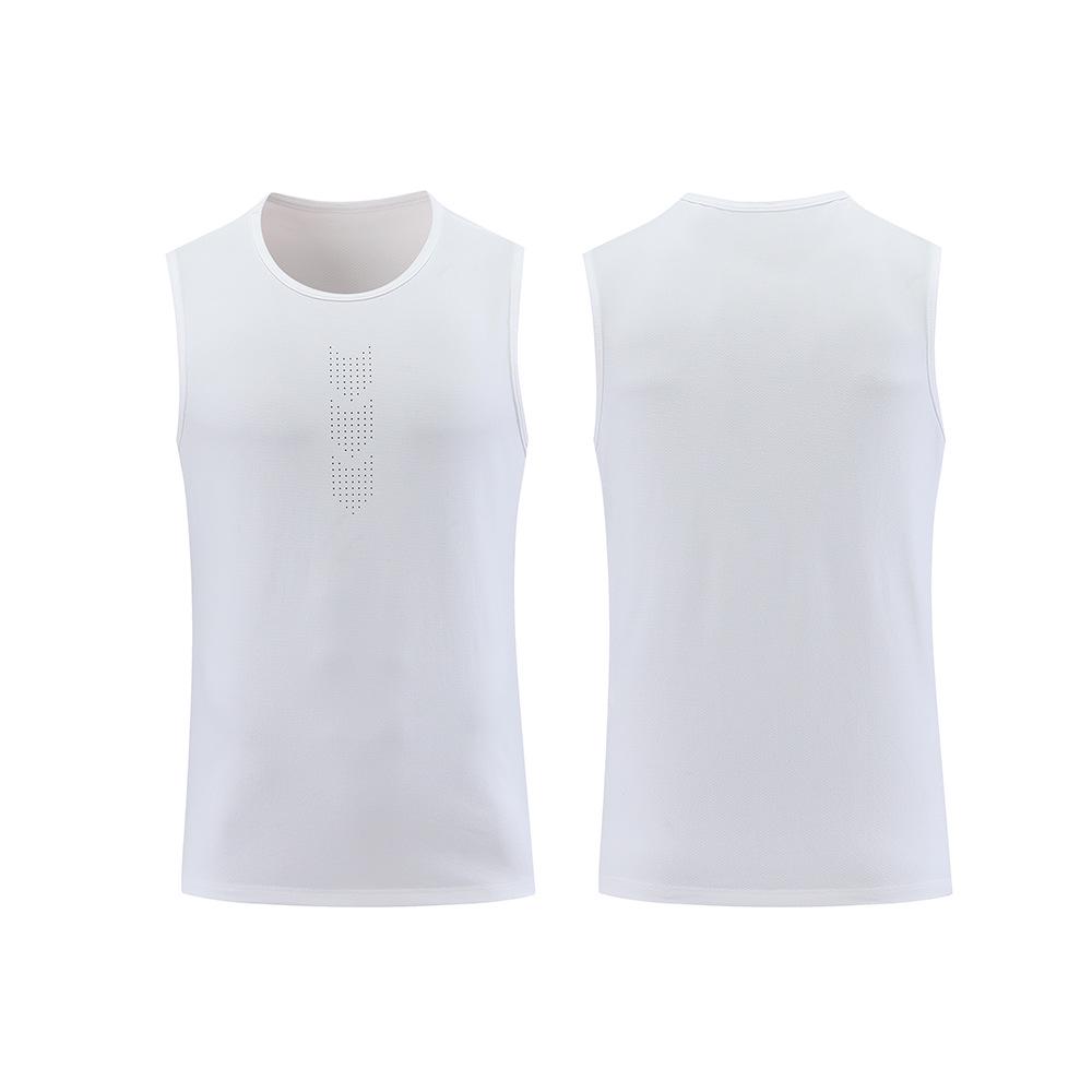 Unisex Quick-Dry Ice Silk Sports Tank Top - Breathable, Round Neck, Sleeveless for Basketball Training