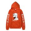 Zero Two Side Profile Anime Hoodie Japanese Letter Print Black Casual Long Sleeve Hooded Sweatshirt Pullover