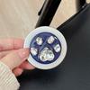 Round Solid Color Small Fresh Magnetic Attraction Suitable For Magsafe Mobile Phone Airbag Bracket Rhinestone Creative Cat Claw Telescopic