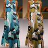 Elegant Women Long Maxi Dress Floral Print Split Hem Sleeveless Shirt Dress Plus Size For Every Occasion
